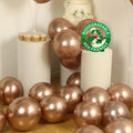 50 Pack Chrome Rose Gold Biodegradable Latex Balloons 12", Thick Eco Friendly Metallic Party Balloons - Bell Racket Store