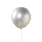50 Pack Chrome Silver Biodegradable Latex Balloons 12", Thick Eco Friendly Metallic Party Balloons - Bell Racket Store