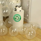 50 Pack Clear Biodegradable Balloons, 12" Thickened Extra Strong Eco - friendly Latex Helium Party Balloons - Bell Racket Store
