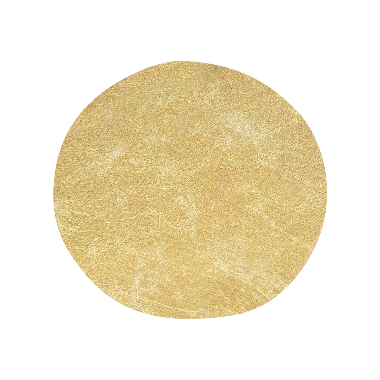 50 Pack Disposable Metallic Gold Placemats, 13" Non - Woven Mesh Fiber Round Table Mats for Dining & Events - Bell Racket Store