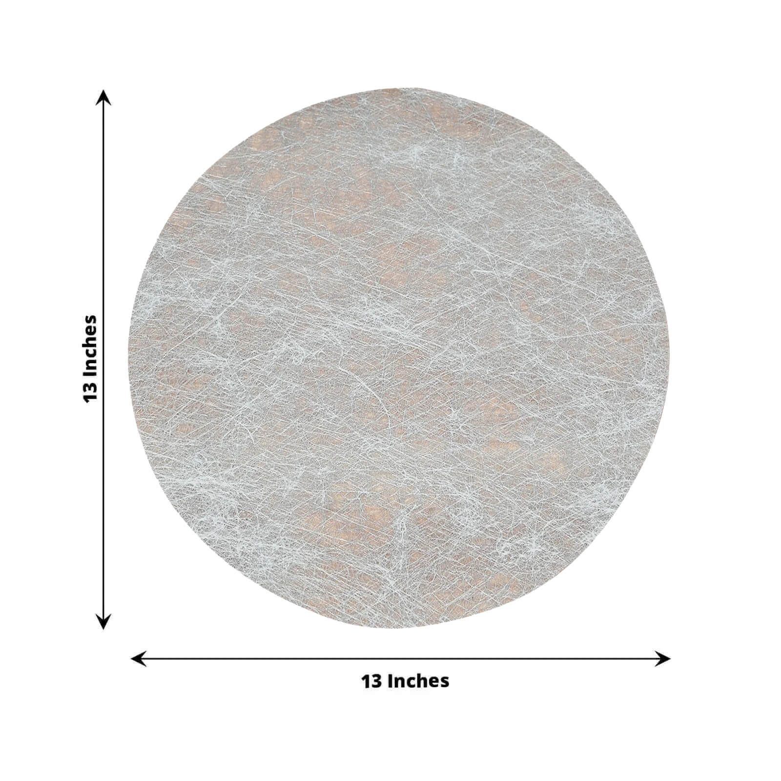 50 Pack Disposable Metallic Silver Placemats, 13" Non - Woven Mesh Fiber Round Table Mats for Dining & Events - Bell Racket Store
