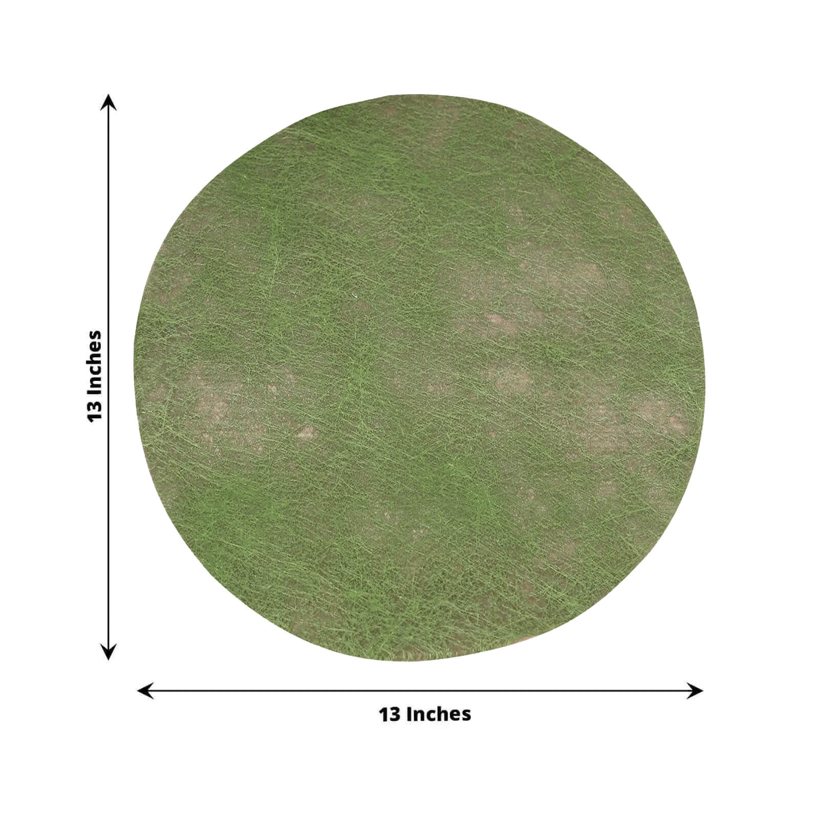 50 Pack Disposable Olive Green Placemats, 13" Non - Woven Mesh Fiber Round Table Mats for Dining & Events - Bell Racket Store