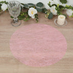 50 Pack Disposable Pink Placemats, 13" Non - Woven Mesh Fiber Round Table Mats for Dining & Events - Bell Racket Store