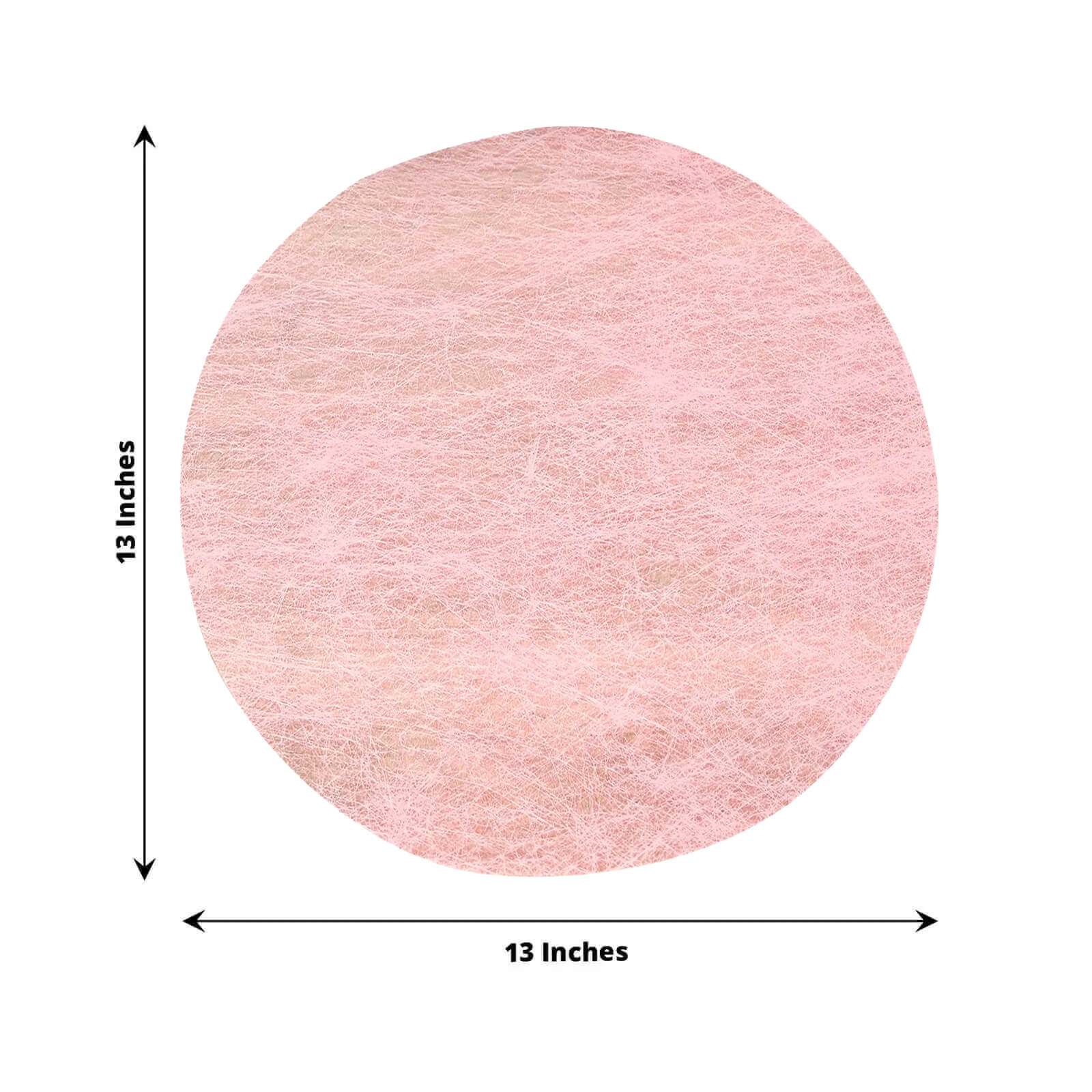 50 Pack Disposable Pink Placemats, 13" Non - Woven Mesh Fiber Round Table Mats for Dining & Events - Bell Racket Store