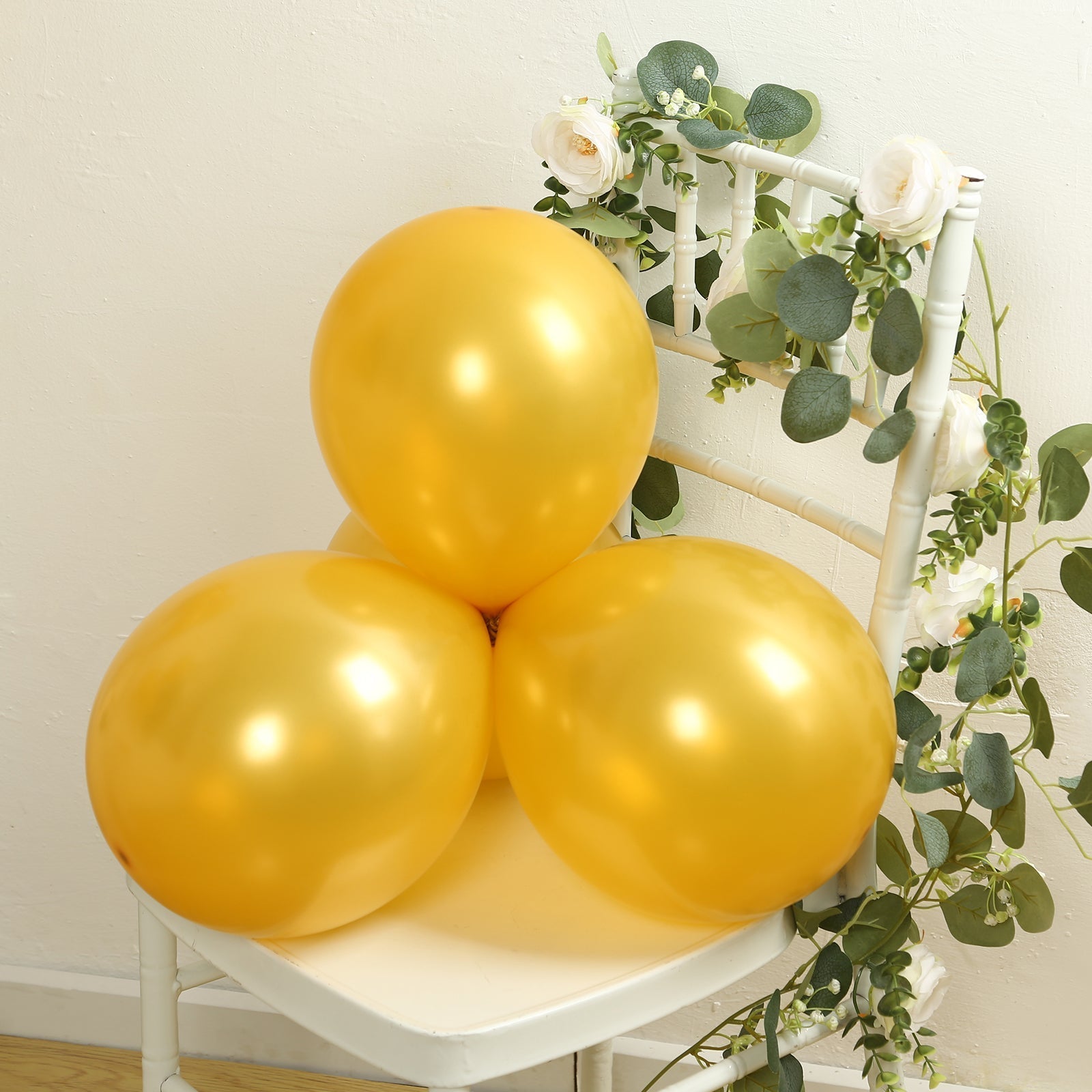 50 Pack Gold Biodegradable Balloons, 12" Thickened Extra Strong Eco - friendly Latex Helium Party Balloons - Bell Racket Store