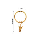 50 Pack Gold Metal Openable Curtain Clip Rings, Heavy Duty Rustproof Drapery Backdrop Clip Hangers - 1.5" - Bell Racket Store