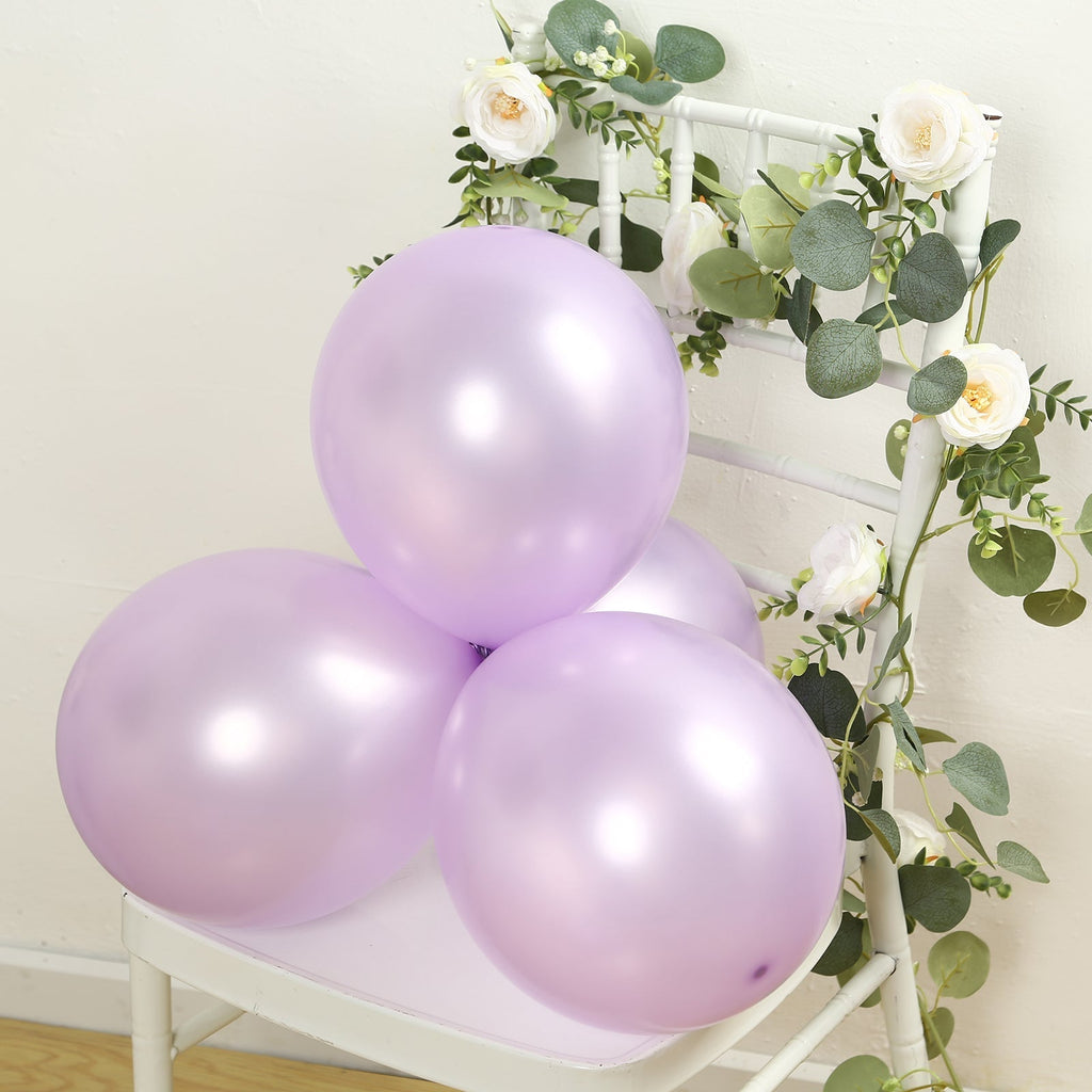 50 Pack Lavender Lilac Biodegradable Balloons, 12" Thickened Extra Strong Eco - friendly Latex Helium Party Balloons - Bell Racket Store