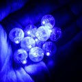 50 - Pack LED Mini Balloon Lights Round Light Blue - Waterproof Battery Operated Balls 0.5" - Bell Racket Store