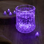 50 - Pack LED Mini Balloon Lights Round Purple - Waterproof Battery Operated Balls 0.5" - Bell Racket Store