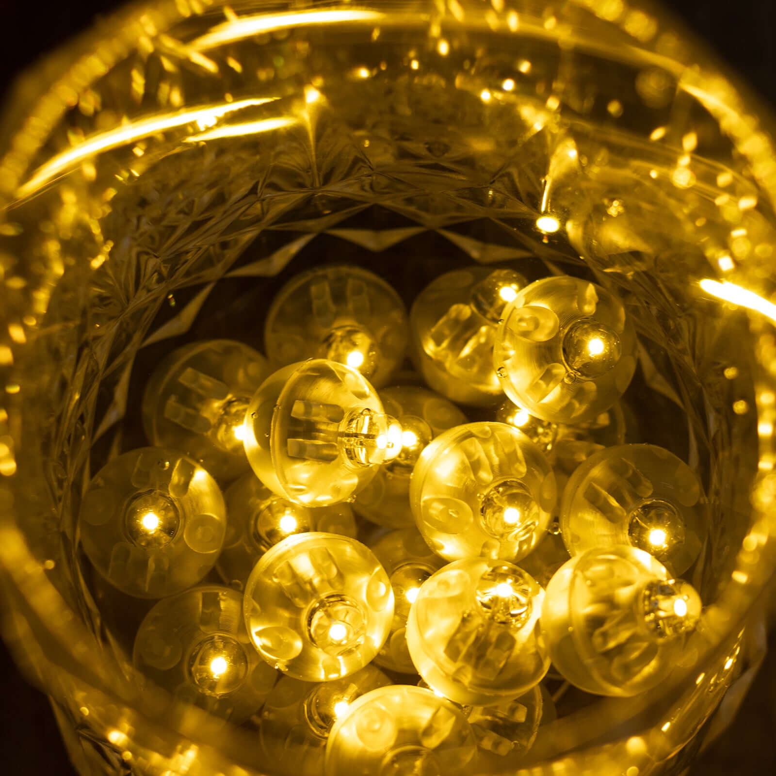 50 - Pack LED Mini Balloon Lights Round Warm White - Waterproof Battery Operated Balls 0.5" - Bell Racket Store