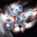 50 - Pack LED Mini Balloon Lights Round White - Waterproof Battery Operated Balls 0.5" - Bell Racket Store