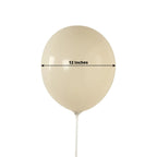 50 Pack Matte Pastel Beige Biodegradable Balloons 12", Round Eco - friendly Thick Latex Party Balloons - Bell Racket Store