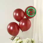 50 Pack Matte Pastel Burgundy Biodegradable Balloons 12", Round Eco - friendly Thick Latex Party Balloons - Bell Racket Store