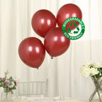50 Pack Matte Pastel Burgundy Biodegradable Balloons 12", Round Eco - friendly Thick Latex Party Balloons - Bell Racket Store