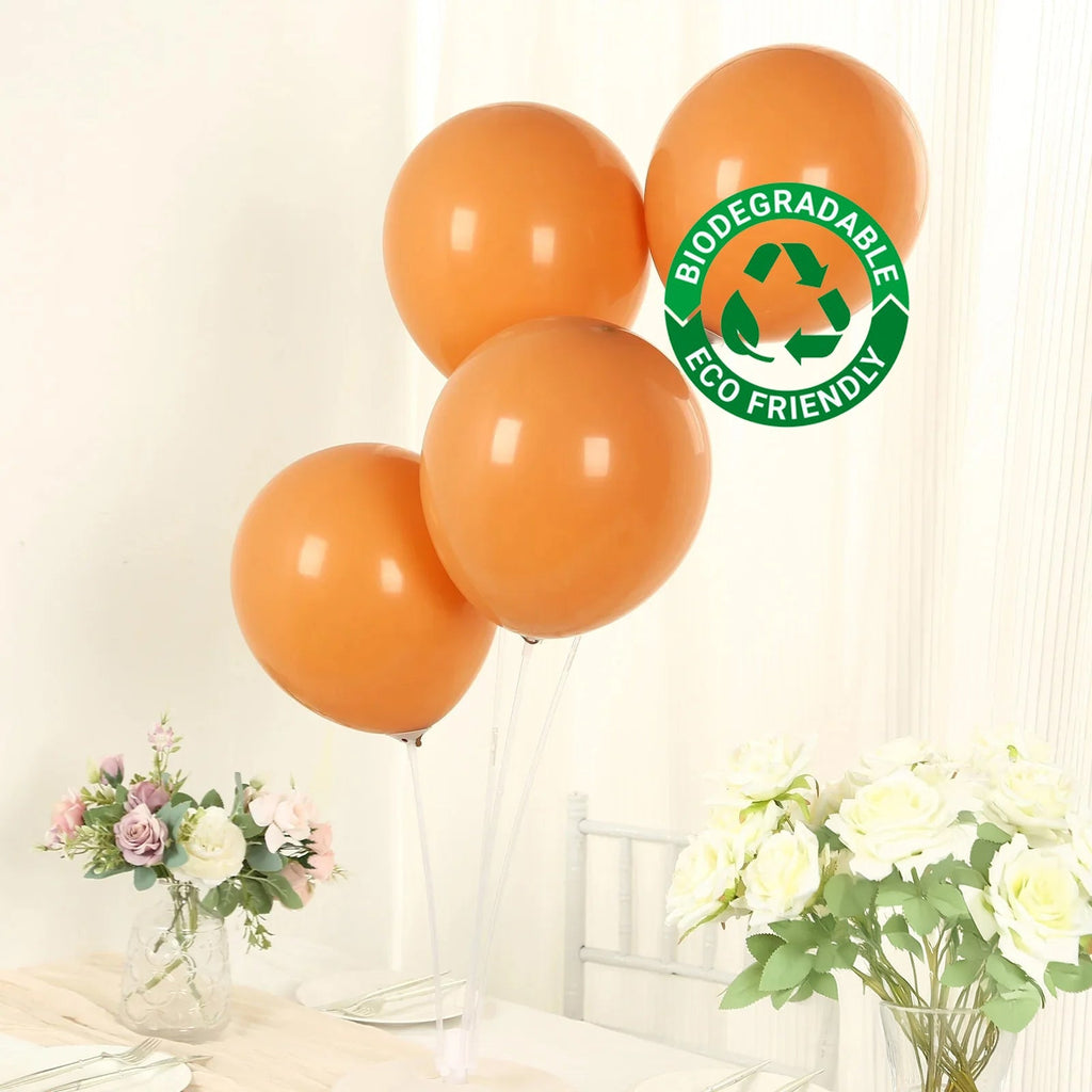 50 Pack Matte Pastel Caramel Biodegradable Balloons 12", Round Eco - friendly Thick Latex Party Balloons - Bell Racket Store