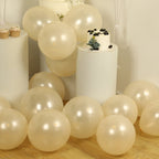 50 Pack Matte Pastel Cream Biodegradable Balloons 12", Round Eco - friendly Thick Latex Party Balloons - Bell Racket Store