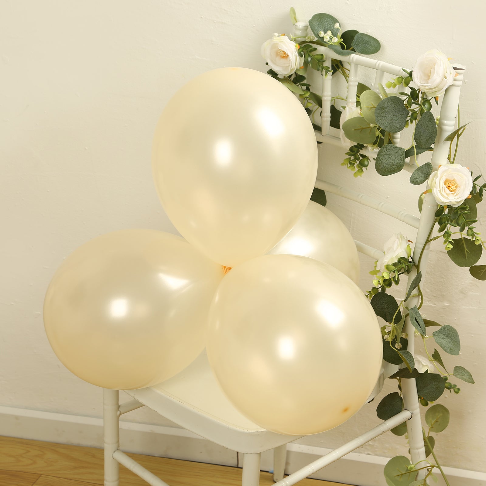 50 Pack Matte Pastel Cream Biodegradable Balloons 12", Round Eco - friendly Thick Latex Party Balloons - Bell Racket Store