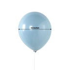 50 Pack Matte Pastel Dusty Blue Biodegradable Balloons 12", Round Eco - friendly Thick Latex Party Balloons - Bell Racket Store