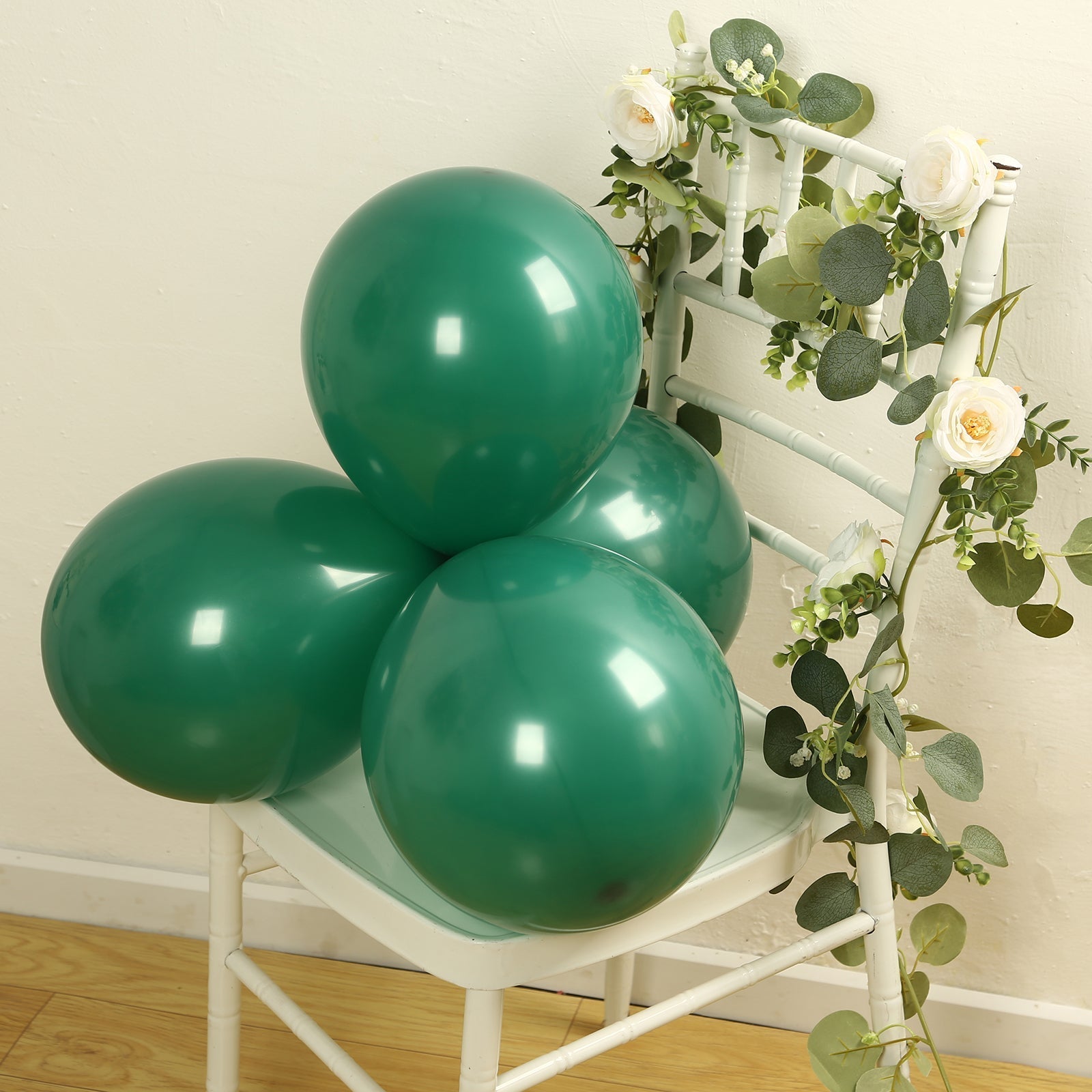 50 Pack Matte Pastel Hunter Emerald Green Biodegradable Balloons 12", Round Eco - friendly Thick Latex Party Balloons - Bell Racket Store