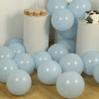 50 Pack Matte Pastel Ice Blue Biodegradable Balloons 12", Round Eco - friendly Thick Latex Party Balloons - Bell Racket Store