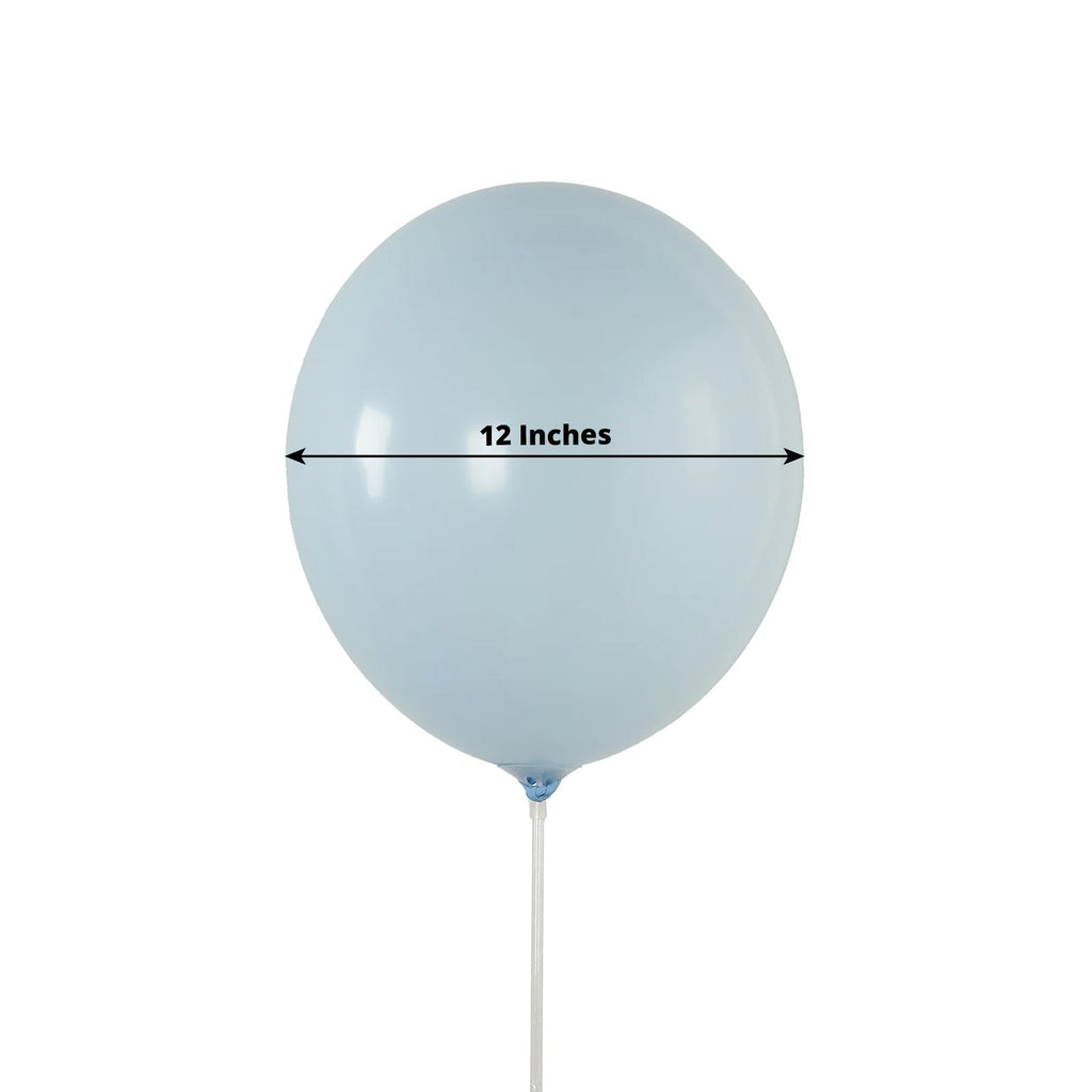 50 Pack Matte Pastel Ice Blue Biodegradable Balloons 12", Round Eco - friendly Thick Latex Party Balloons - Bell Racket Store