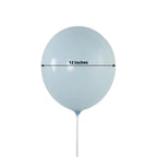 50 Pack Matte Pastel Ice Blue Biodegradable Balloons 12", Round Eco - friendly Thick Latex Party Balloons - Bell Racket Store