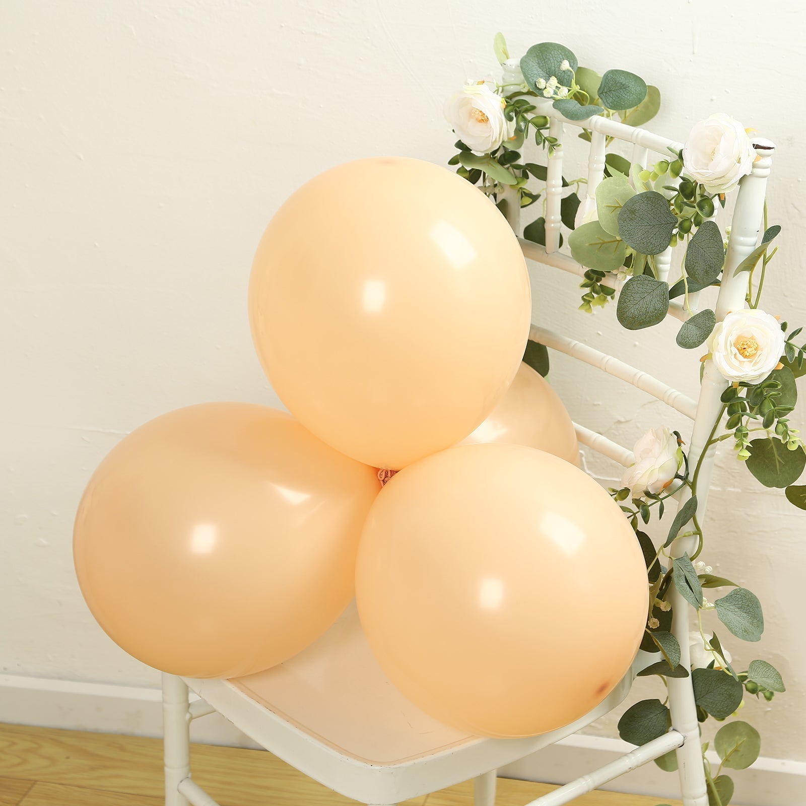 50 Pack Matte Pastel Peach Biodegradable Balloons 12", Round Eco - friendly Thick Latex Party Balloons - Bell Racket Store
