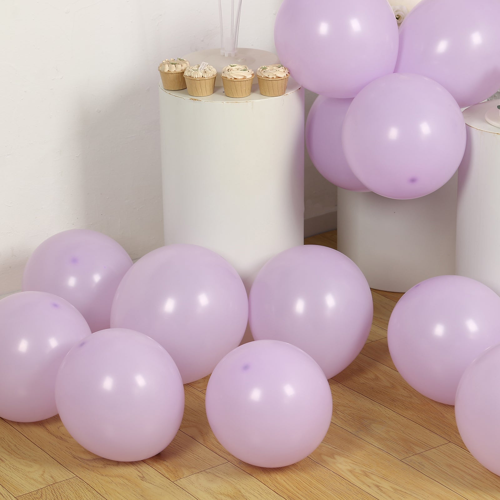 50 Pack Matte Pastel Purple Biodegradable Balloons 12", Round Eco - friendly Thick Latex Party Balloons - Bell Racket Store