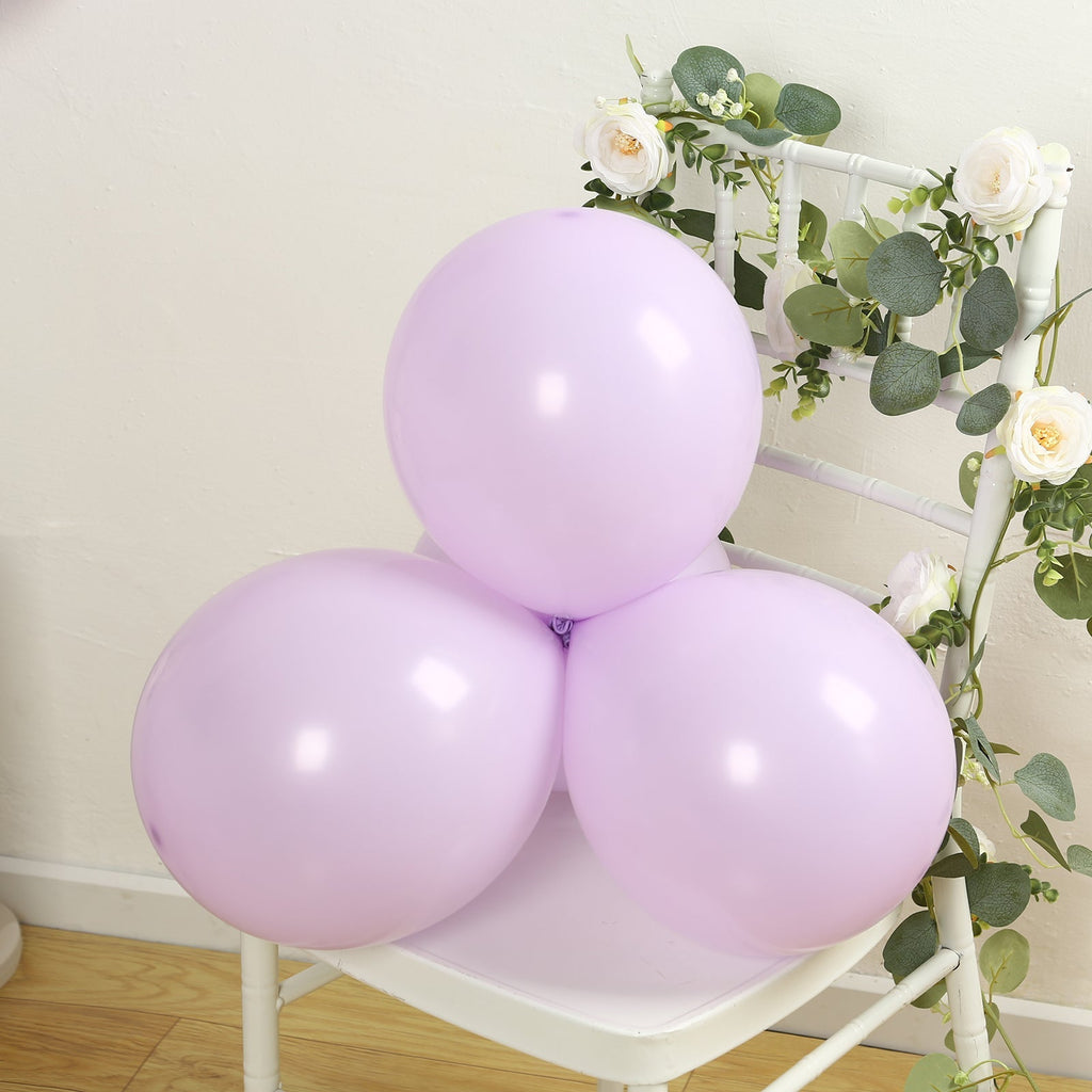 50 Pack Matte Pastel Purple Biodegradable Balloons 12", Round Eco - friendly Thick Latex Party Balloons - Bell Racket Store