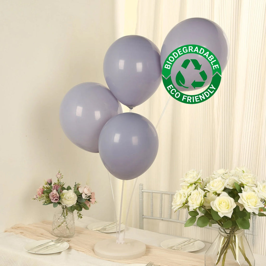 50 Pack Matte Pastel Serenity Blue Biodegradable Balloons 12", Round Eco - friendly Thick Latex Party Balloons - Bell Racket Store