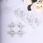 50 - Pack Mini Paper Truffle Cup Liners Butterfly Square Design Metallic Silver - 225GSM Cupcake Tray Wrappers 4" - Bell Racket Store