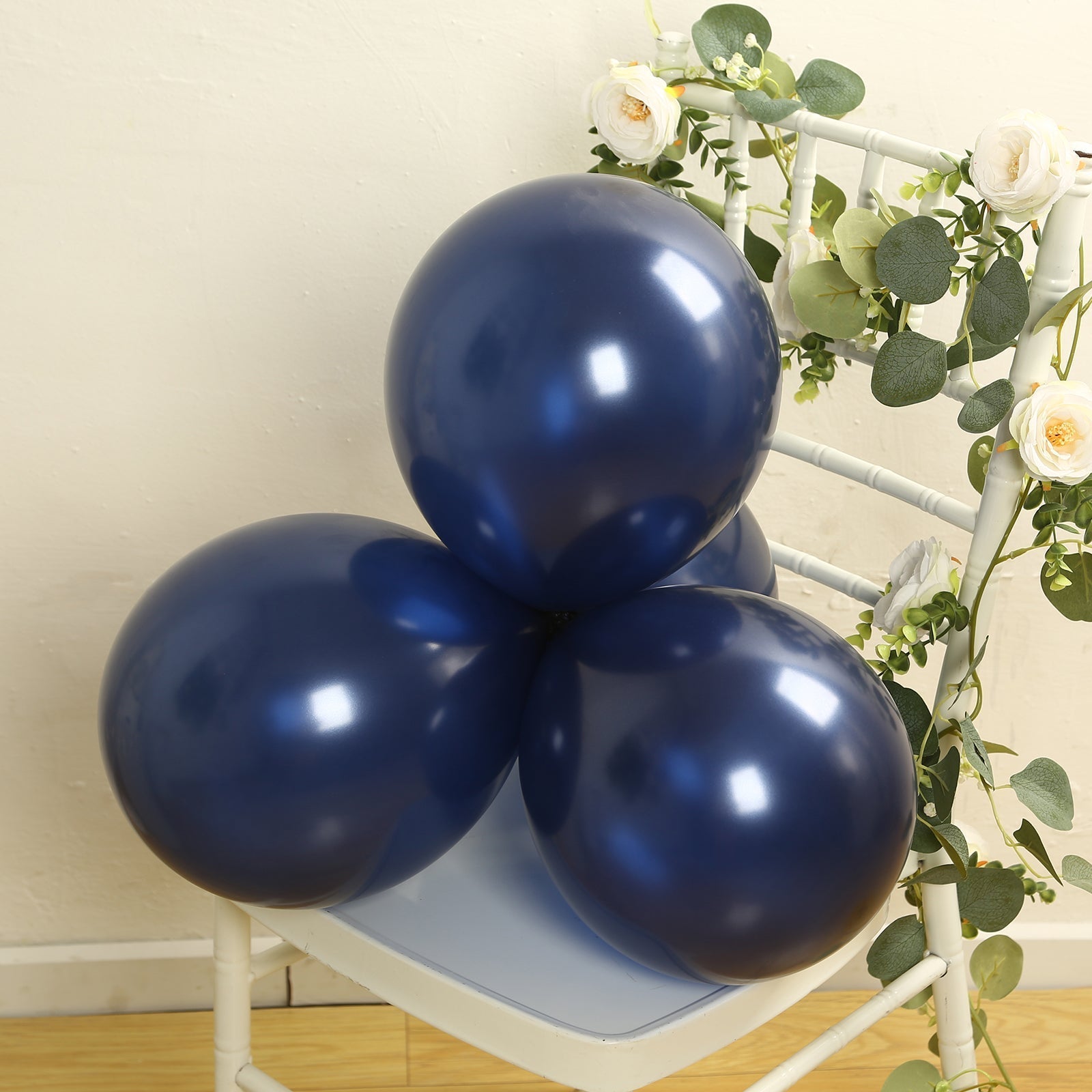 50 Pack Navy Blue Biodegradable Balloons, 12" Thickened Extra Strong Eco - friendly Latex Helium Party Balloons - Bell Racket Store