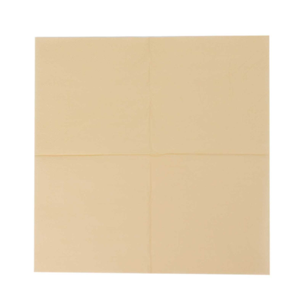 50 - Pack Paper Beverage Napkins Beige - 2 Ply Disposable Soft 18GSM Cocktail Napkins 5"x5" - Bell Racket Store