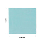 50 - Pack Paper Beverage Napkins Blue - 2 Ply Disposable Soft 18GSM Cocktail Napkins 5"x5" - Bell Racket Store