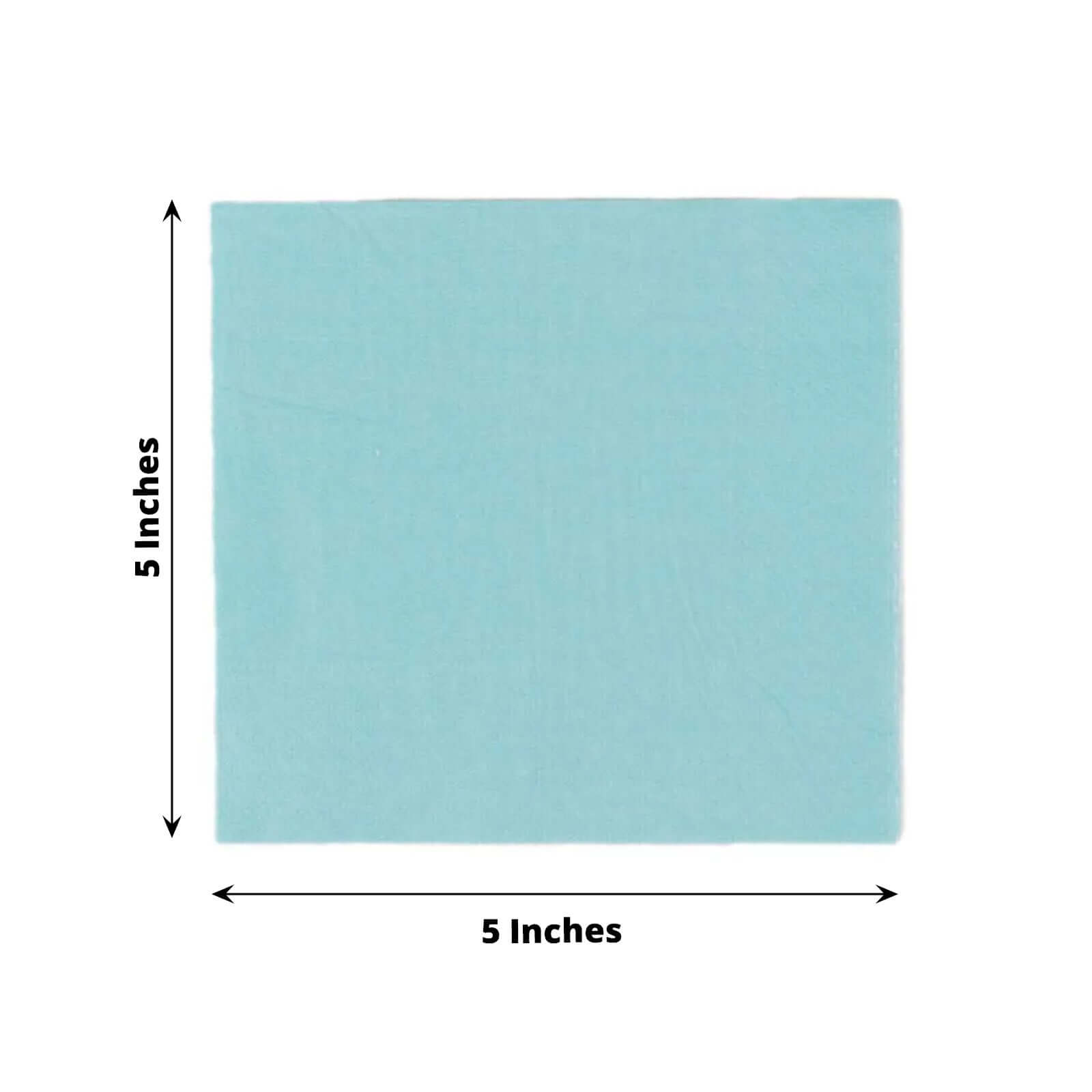 50 - Pack Paper Beverage Napkins Blue - 2 Ply Disposable Soft 18GSM Cocktail Napkins 5"x5" - Bell Racket Store
