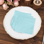 50 - Pack Paper Beverage Napkins Blue - 2 Ply Disposable Soft 18GSM Cocktail Napkins 5"x5" - Bell Racket Store