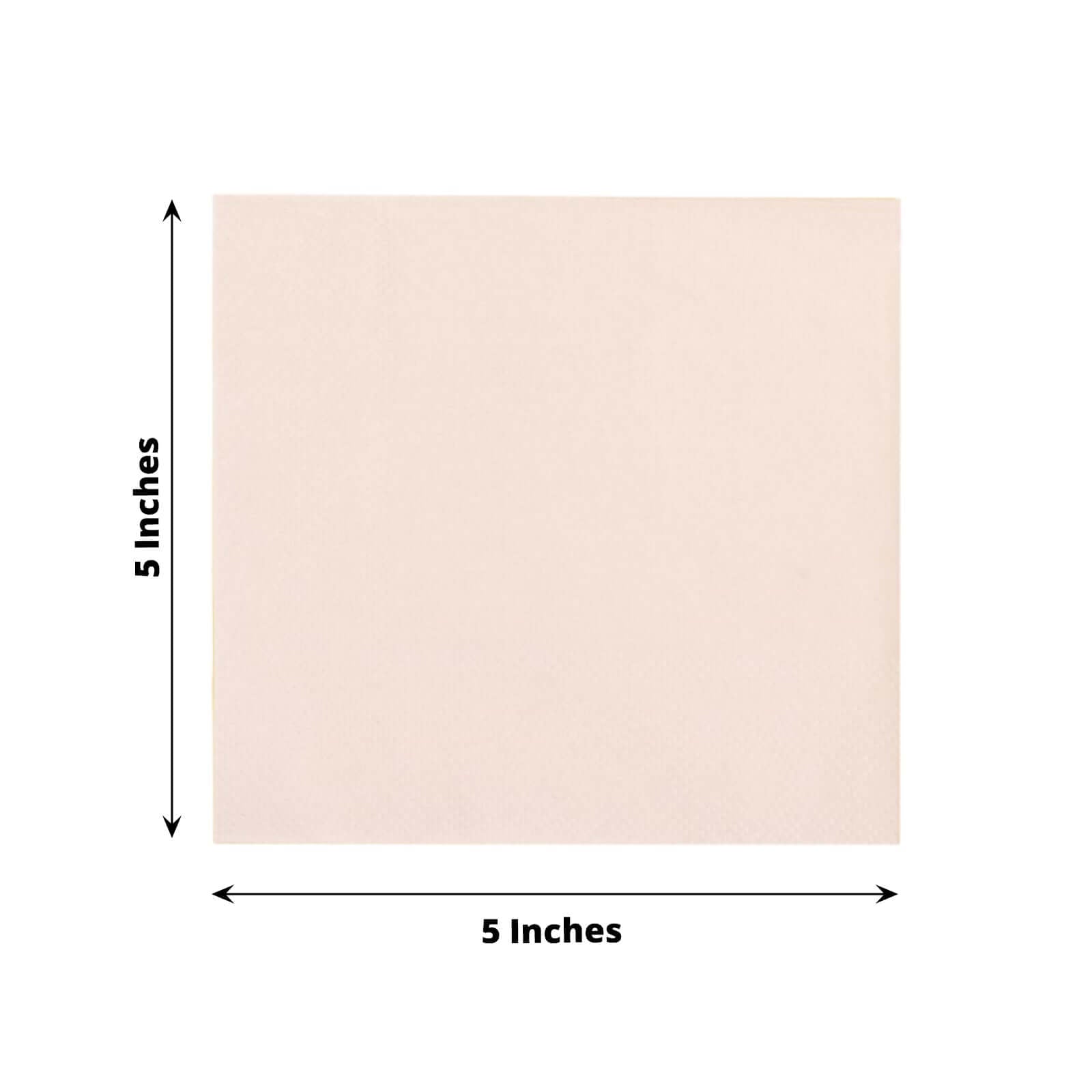 50 - Pack Paper Beverage Napkins Blush - 2 Ply Disposable Soft 18GSM Cocktail Napkins 5"x5" - Bell Racket Store