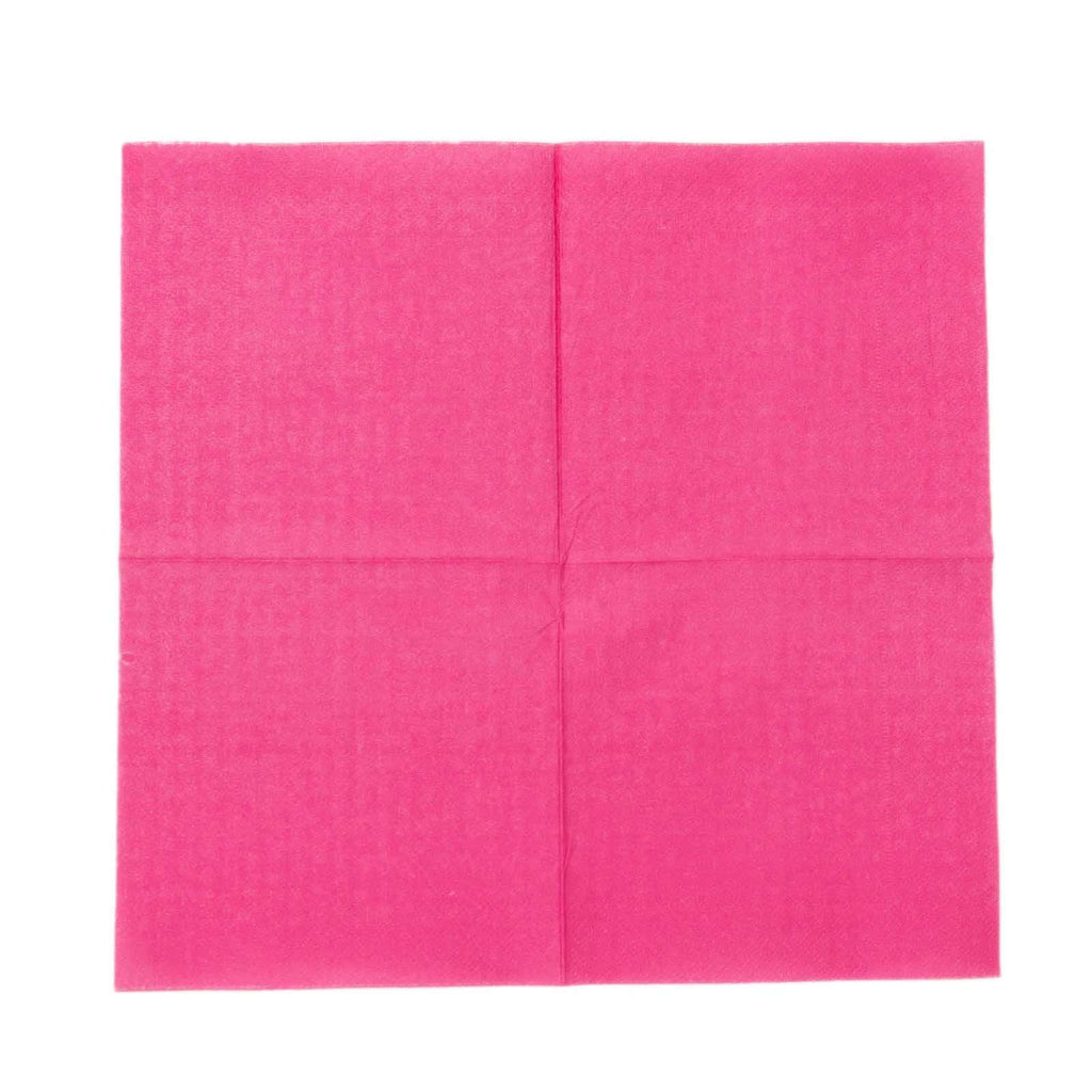 50 - Pack Paper Beverage Napkins Fuchsia - 2 Ply Disposable Soft 18GSM Cocktail Napkins 5"x5" - Bell Racket Store