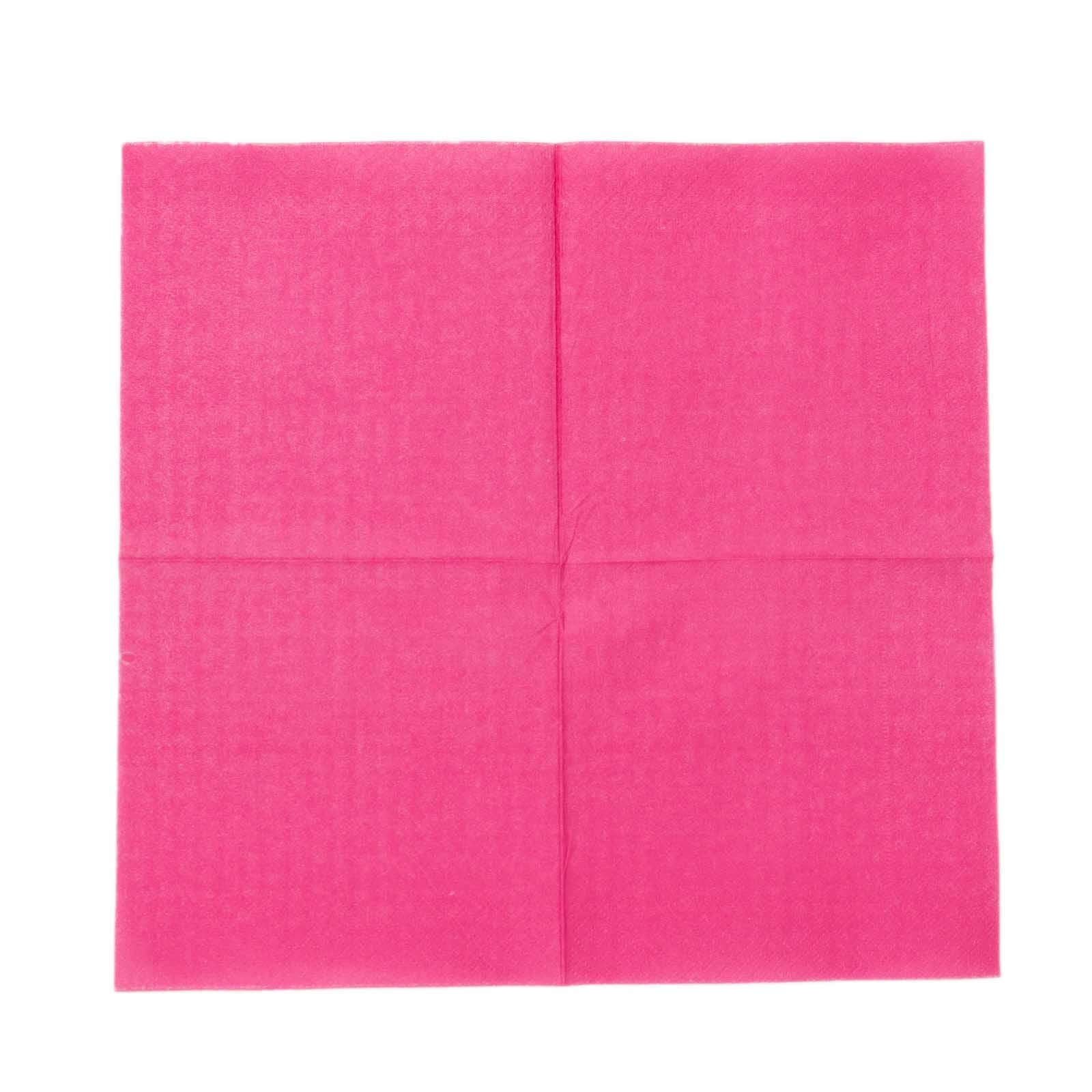 50 - Pack Paper Beverage Napkins Fuchsia - 2 Ply Disposable Soft 18GSM Cocktail Napkins 5"x5" - Bell Racket Store
