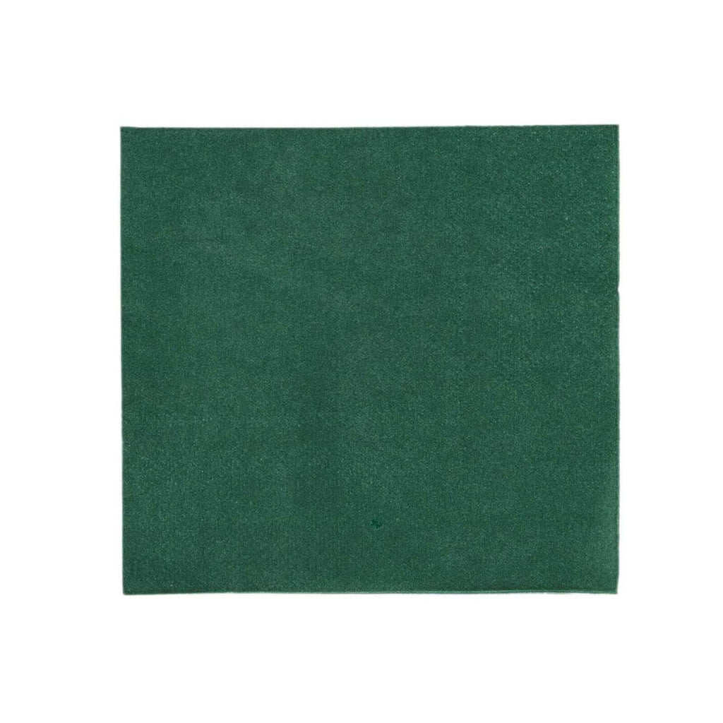 50 - Pack Paper Beverage Napkins Hunter Emerald Green - 2 Ply Disposable Soft 18GSM Cocktail Napkins 5"x5" - Bell Racket Store