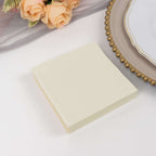 50 - Pack Paper Beverage Napkins Ivory - 2 Ply Disposable Soft 18GSM Cocktail Napkins 5"x5" - Bell Racket Store