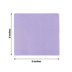 50 - Pack Paper Beverage Napkins Lavender Lilac - 2 Ply Disposable Soft 18GSM Cocktail Napkins 5"x5" - Bell Racket Store