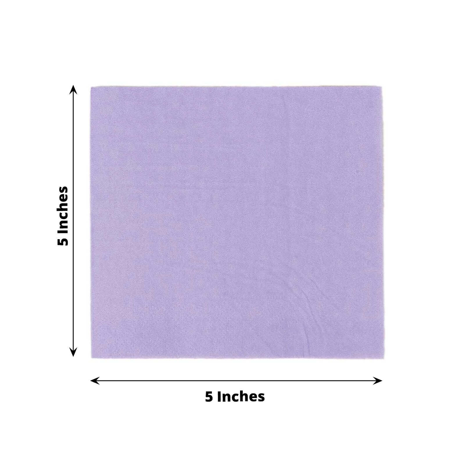 50 - Pack Paper Beverage Napkins Lavender Lilac - 2 Ply Disposable Soft 18GSM Cocktail Napkins 5"x5" - Bell Racket Store
