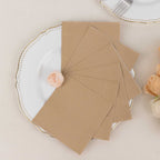 50 - Pack Paper Beverage Napkins Natural - 2 Ply Disposable Soft 18GSM Cocktail Napkins 5"x5" - Bell Racket Store