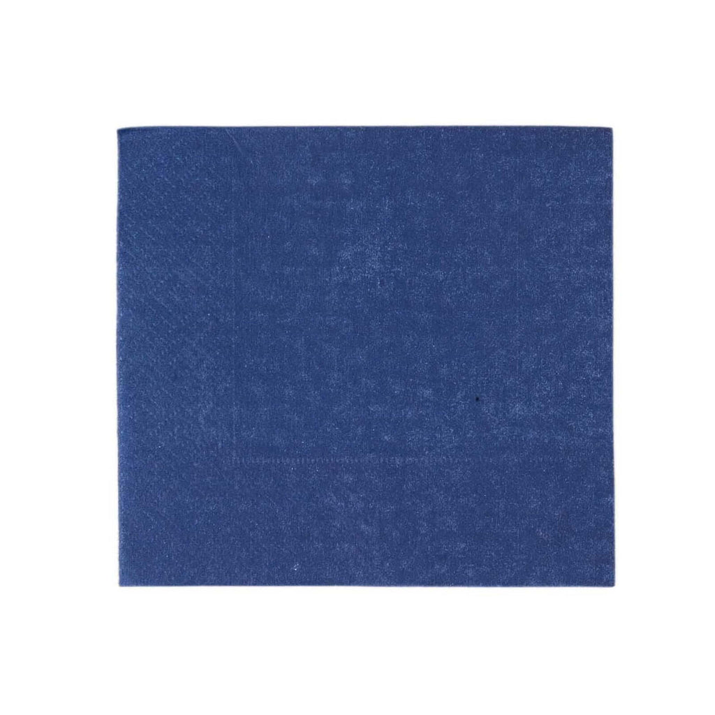 50 - Pack Paper Beverage Napkins Navy Blue - 2 Ply Disposable Soft 18GSM Cocktail Napkins 5"x5" - Bell Racket Store