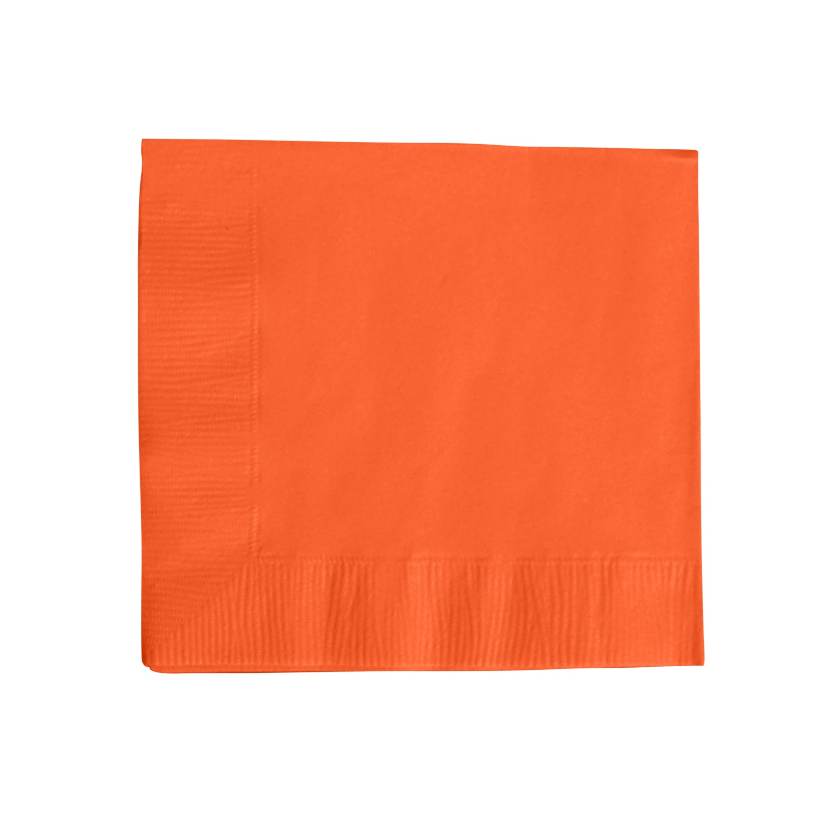 50 - Pack Paper Beverage Napkins Orange - 2 Ply Disposable Soft 18GSM Cocktail Napkins 5"x5" - Bell Racket Store