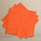 50 - Pack Paper Beverage Napkins Orange - 2 Ply Disposable Soft 18GSM Cocktail Napkins 5"x5" - Bell Racket Store