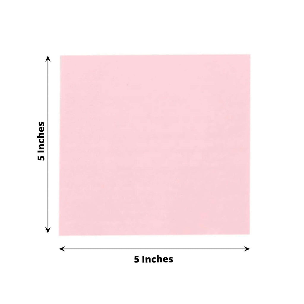 50 - Pack Paper Beverage Napkins Pink - 2 Ply Disposable Soft 18GSM Cocktail Napkins 5"x5" - Bell Racket Store