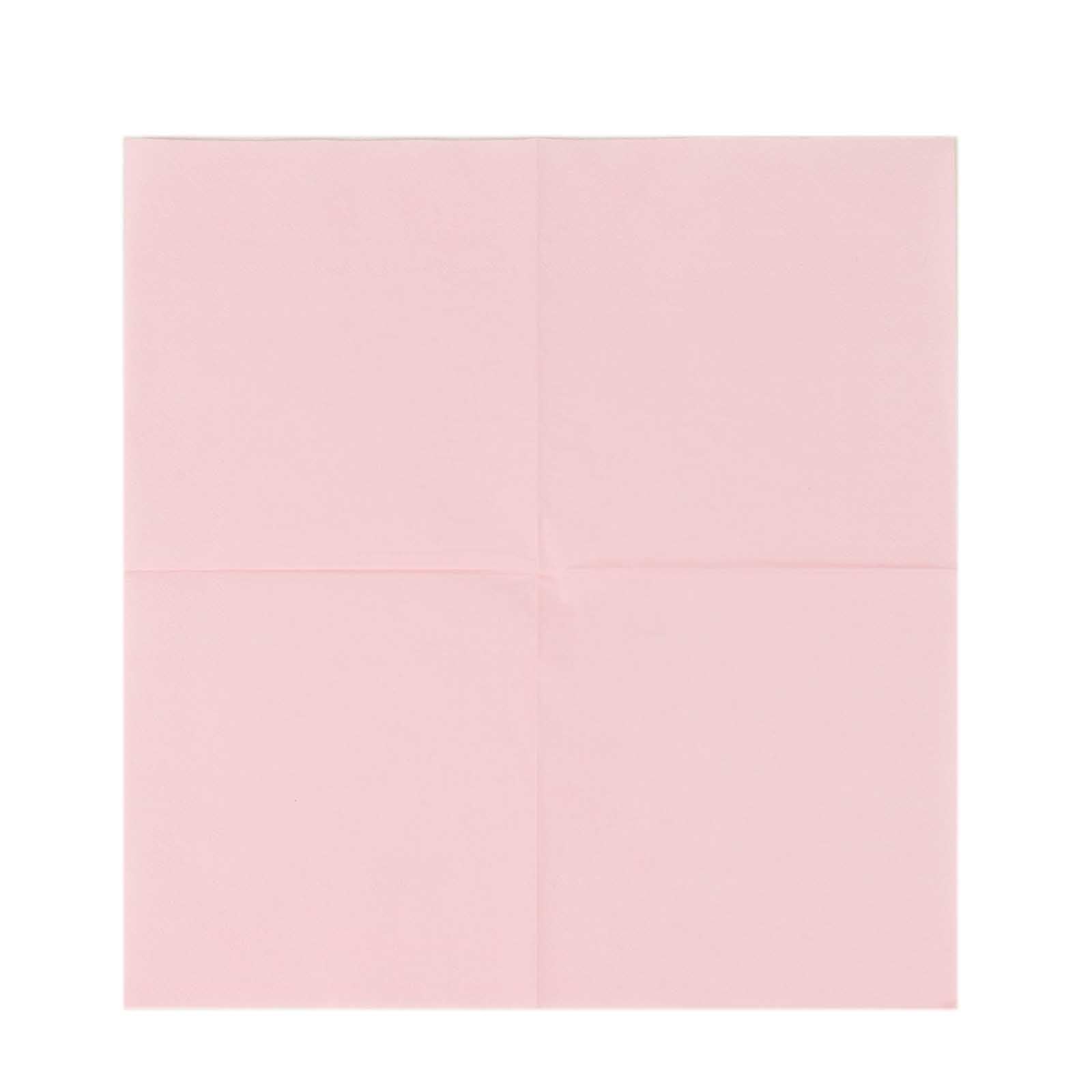 50 - Pack Paper Beverage Napkins Pink - 2 Ply Disposable Soft 18GSM Cocktail Napkins 5"x5" - Bell Racket Store