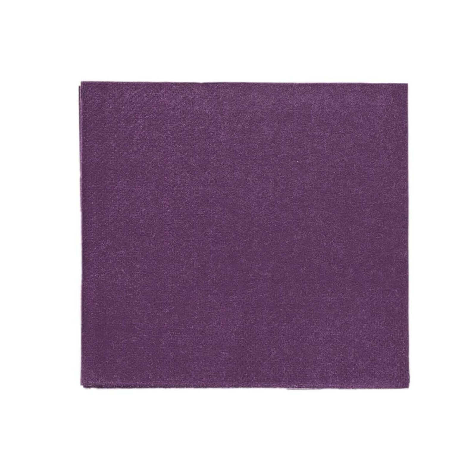 50 - Pack Paper Beverage Napkins Purple - 2 Ply Disposable Soft 18GSM Cocktail Napkins 5"x5" - Bell Racket Store
